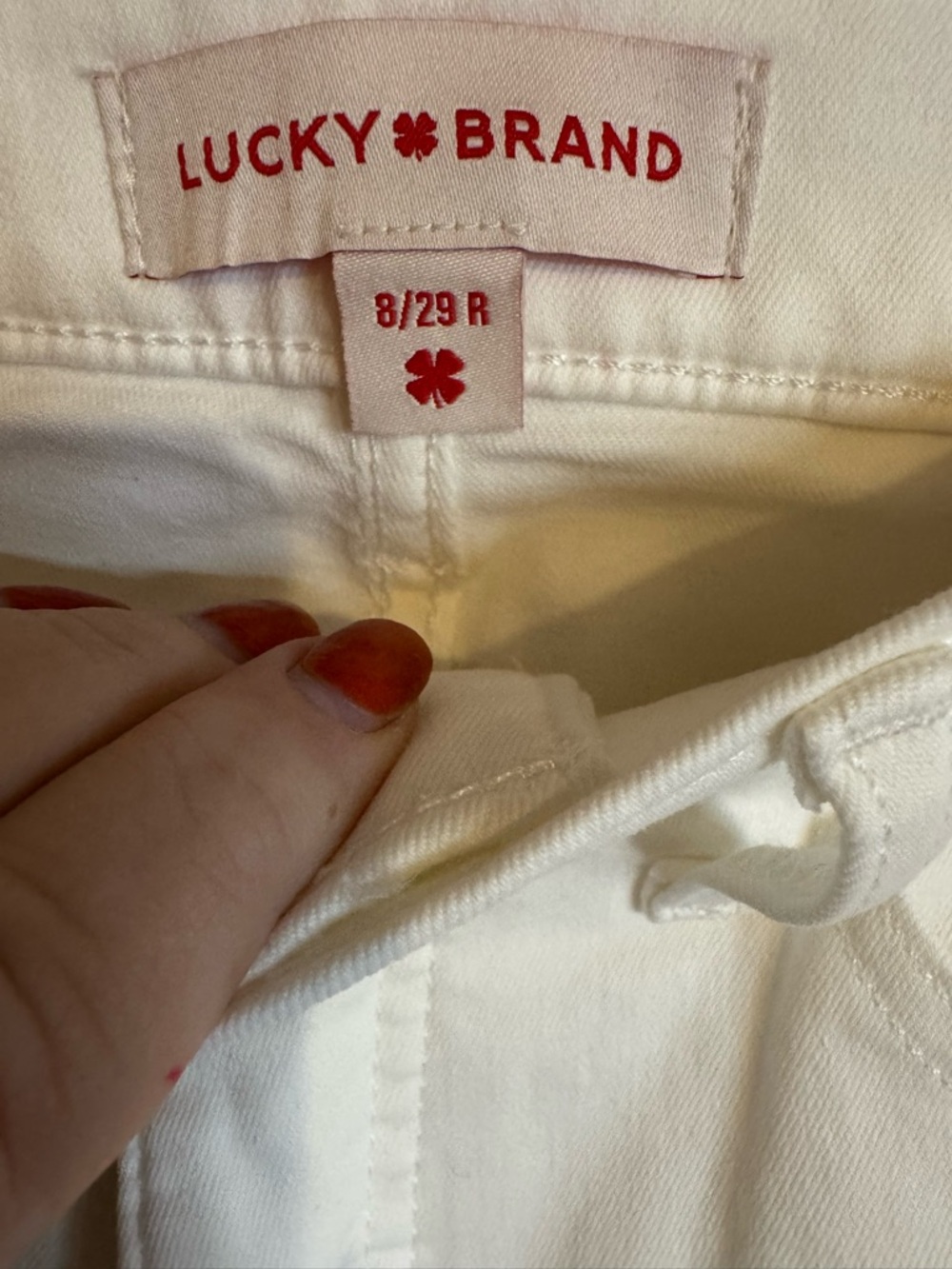 LUCKY BRAND WHITE AVA Mid Rise Skinny Jeans SZ: 8 #10 - Picture 8 of 11
